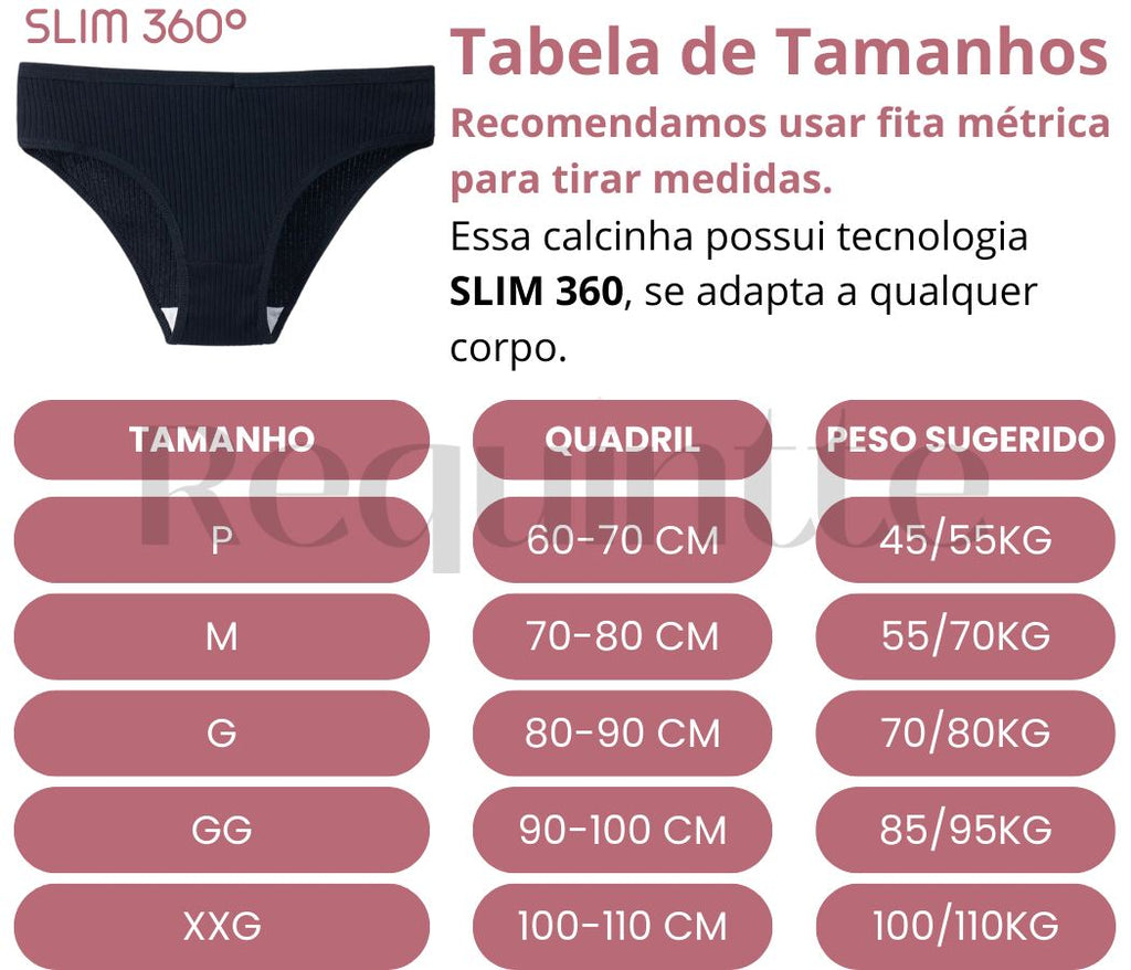 Calcinhas Santie Confort 100% em Algodão [Compre 5 Leve 10] + Frete Grátis