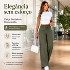 (Compre 1, Leve 2) Calça Pantalona Julie em Malha de Seda Gelo e Poliéster
