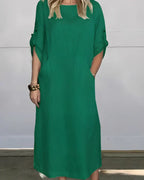 Vestido Casual Susan | Linho Puro - (Soltinho)