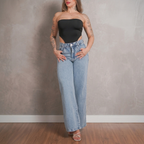 Calça Jeans Wide Leg Modeladora (Leve 2 pelo Preço de 1)