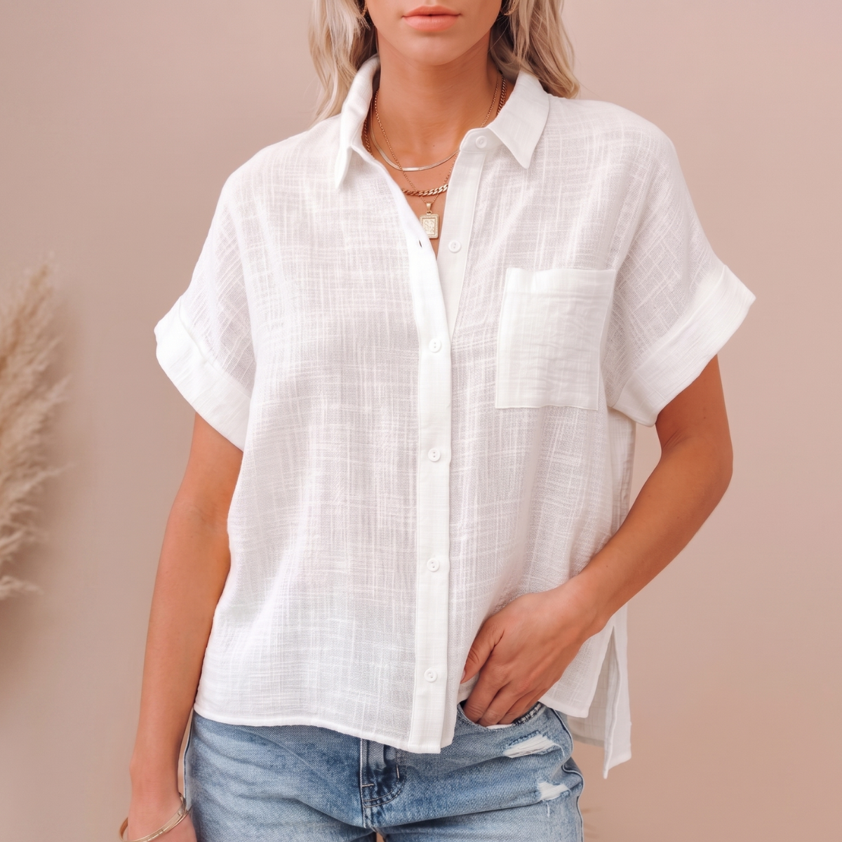 [COMPRE 1 E LEVE 3] Camisa Alvorada™ em Linho de Algodão / A Peça Essencial do Verão para a Mulher Decidida e Sofisticada!