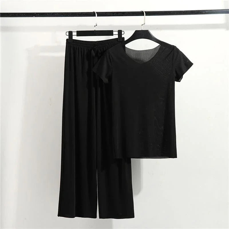 (Super Promo: Compre 1 e Leve 2) Conjunto Gentle Camiseta + Calça / Nova tendencia verão 2025/2026!