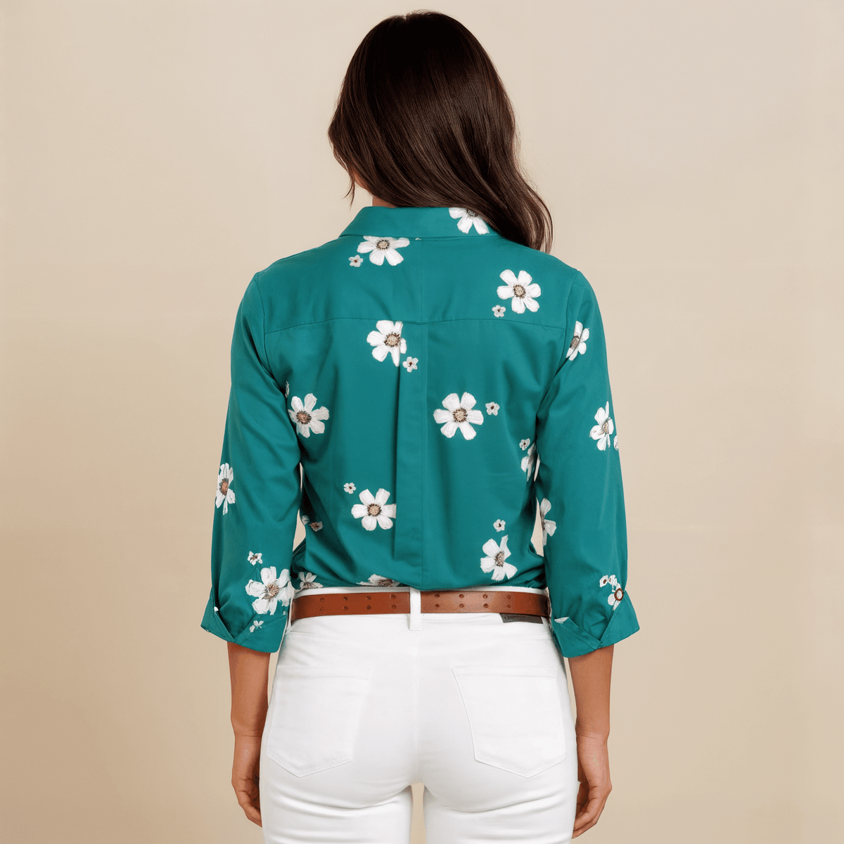 Camisa Feminina Floral de Botão